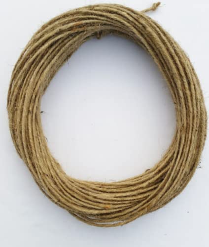 3mm Thickness 3-Ply Natural Brown Jute Twine Sisal Burlap String Rustic Shabby Cord Crafts DIY (50, 3-Ply 3mm)