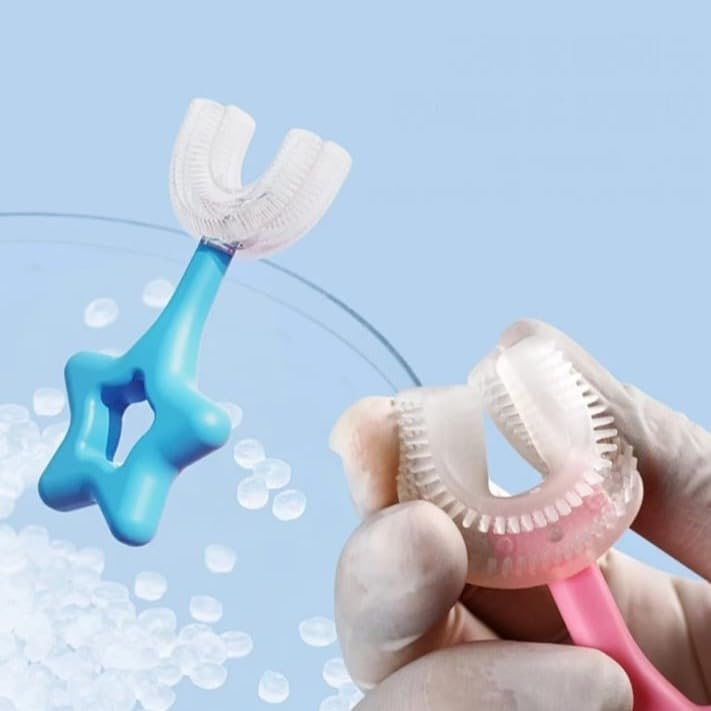 Manal Baby U-Shaped Toothbrush, Silicone Manual Brush with Soft Bristles, 360-Degree Dental Cleaning for Toddlers & Children up to 5 Years, Multicolore (2)-image-37