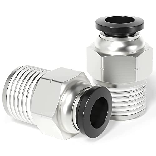 Image of TAILONZ 3 /8 inch Tube OD x 3 /8 inch NPT Male Straight Push to Connect Fitting 5pcs
