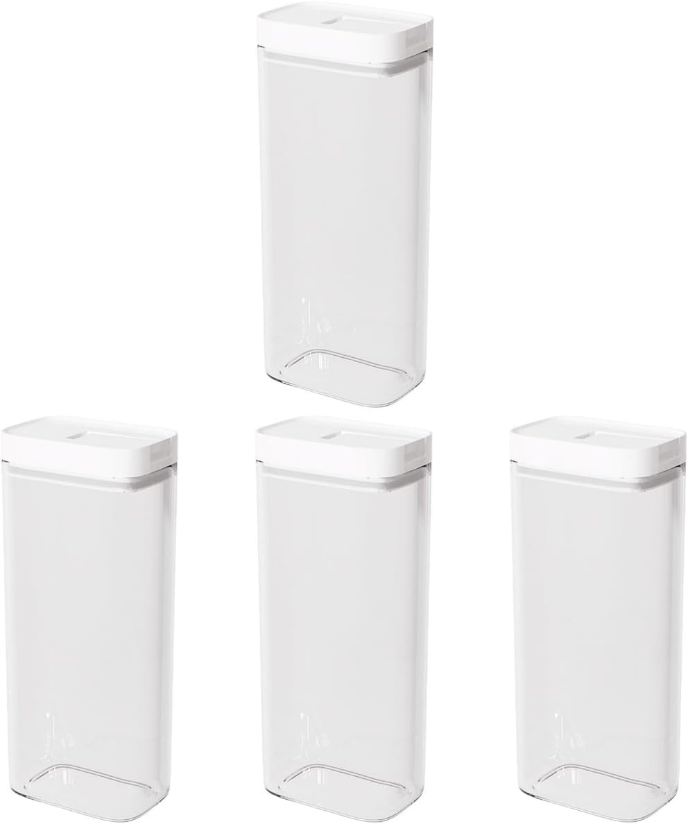 Alipis 4pcs Large Reusable Storage Containers for Pantry Airtight Spaghetti Container Lids