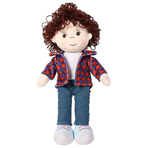 Linzy Toys, 14'' Ethnic Soft Plush Rag Doll, Embroidered FACE, Educational Doll, Muñecos de trapo para niño oh niña (81000) Cover