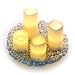 Hayley Cherie - Textured Real Wax Flameless Candles with Timer (Set of 4) - LED Candles 3", 4", 5", 6" tall - Flickering Amber Flame - Battery Operated Pillar Candles – Large Unscented