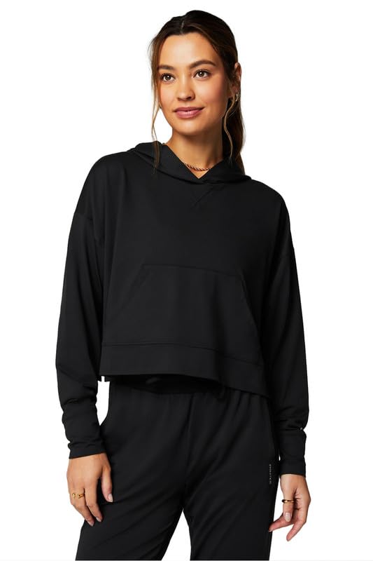 Fabletics Women's Cloud Jersey Hoodie, Buttery Soft, Recycled Fabric, Breathable, Moisture-Wicking