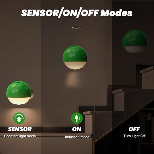Sensor Lights Indoor,LED Motion Sensor Night Light,Big Eye Rechargeable USB Strong Magnetic Attaction Night Light,Stair Sensor Bedroom - Image 4