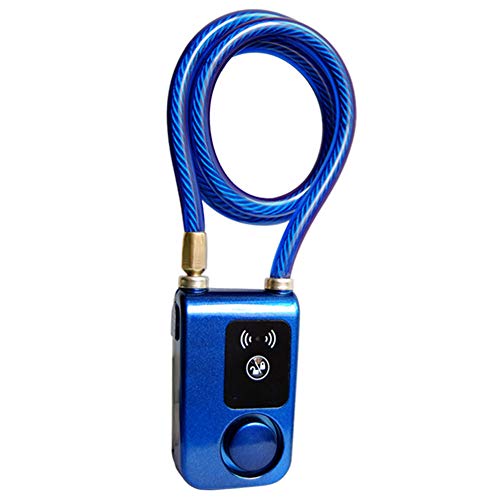 Preisvergleich Produktbild szyzl88 Schloss Kette Fernbedienung Wasserdicht Smart Steel Anti-Diebstahl Smartphone Bluetooth Fahrrad, blau, Free Size