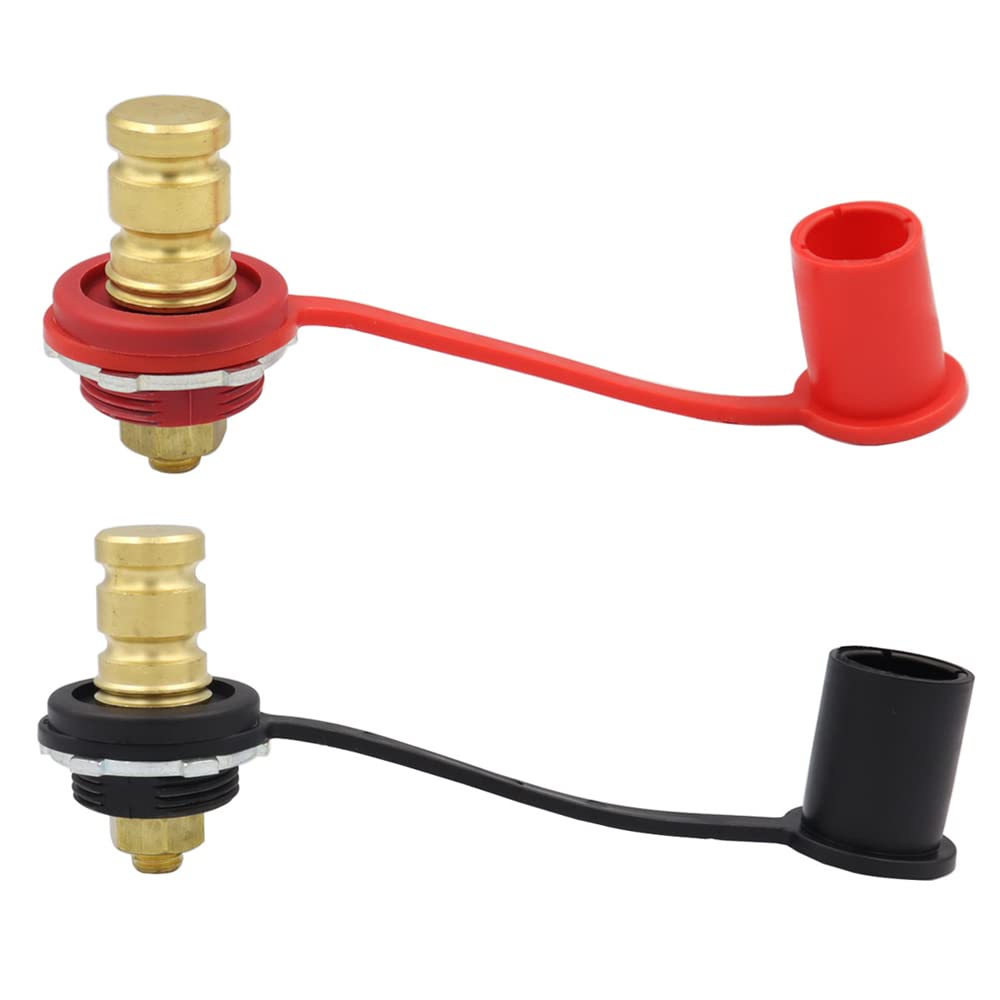 20MM Stud Jumper Terminal of Car Charging Pile Battery Charger Post (Pack of 2) Red and Black Pair - (Color Name: red and Black)