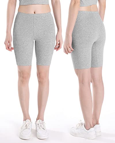 Innersy Girls Cotton Shorts Under Dress Dance Shorts Bike Shorts For Teen Girls Size 8-16 Pack Of 3 (12-14 Years, Black/White/Gray) #TOP1