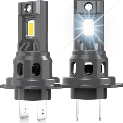 KOHYIER 20000LM H7 Lampe 6500K Weiß 12V 100W 800% Helligkeit H7 Lampen Scheinwerfer Glühbirne (2 Stück)