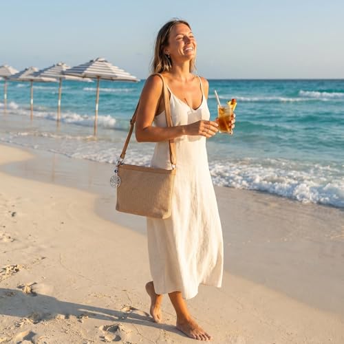 Bolso de playa de crochet para mujer, tote boho tejido miniatura 3