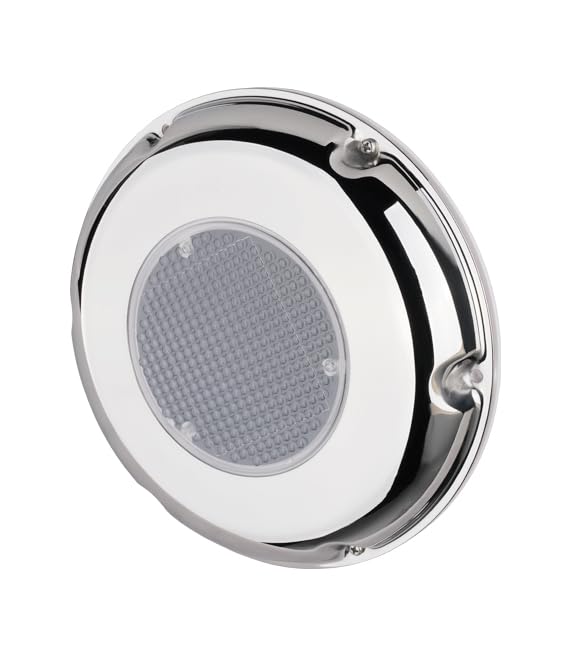 SEAFLO Solar Powered Ventilator Fan, top view, stainless steel finish