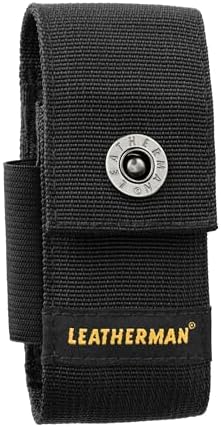 LEATHERMAN, Premium Nylon Snap Sheath with Pockets, Fits 10.16-cm to 11.43-cm Multi-Tools, Black, Medium