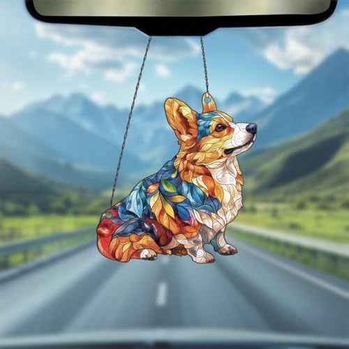 Image of Corgi Acrylic Ornament Gift for Dog Lovers Christmas Hanging Decor