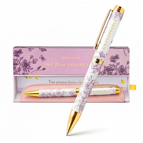 MESMOS High End Luxury Inspirational Gifts for Women, Congratulations Gifts for Women, German-Ink & 1mm Swiss-Tip Inspirational Pens, Pretty Pen, Motivational Pens for Boss Lady & Managers