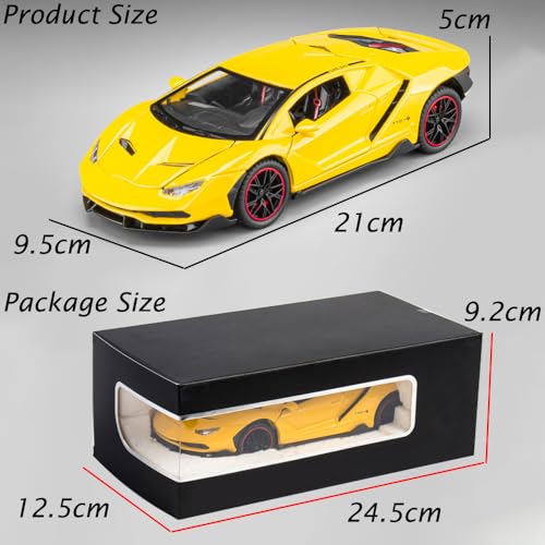 Auto de juguete Lambo Sports Race Car 1:24 amarillo miniatura 6
