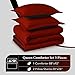 downluxe Queen Comforter Set - Red and Black Queen Comforter - Soft Bedding Sets for All Seasons - 3 Pieces - 1 Comforter (88