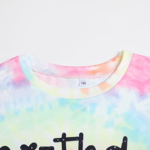 Girls' Birthday Girl Letter Print T-Shirt with Bracelet, Pink, Size 4-12Y, Short Sleeve4