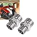 Phefop 2PCS Hydraulic Hose Adapters, Alloy Steel M14 to M16 Hose Fittings Hydraulic Pipe Thread Connectors for Industries Quick Connection