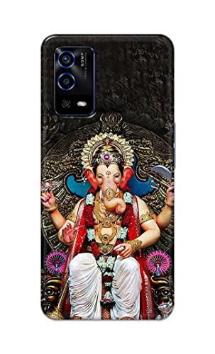 Image of PRINTFIDAA Lord Ganesh Bappa Moriya Vinayaka Printed Designer Hard Case for Oppo A55 Back Cover -(ZP) MVN1010