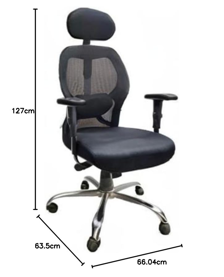 Image of ERGOTECH Seating Solutions Dale Hb Delux Chair for Home and Office (Black)
