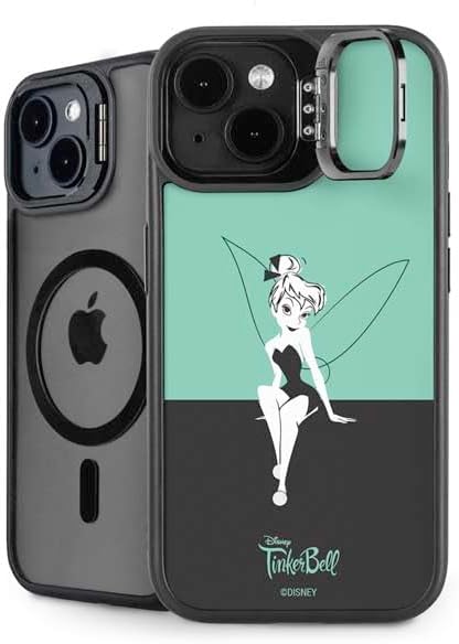 Skinit Kickstand Phone Case Compatible with iPhone 15 - Officially Licensed Disney Tinker Bell Trinkets Pattern Design