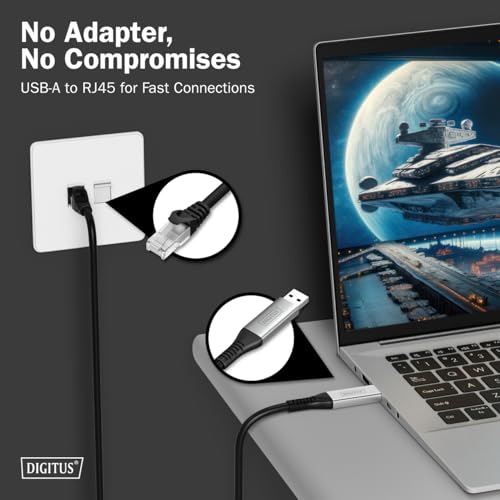 Digitus USB-A - RJ45 Ethernet Cable. 1Gbit/S. 3M - 2