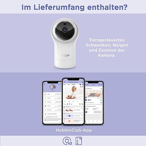 Image of Hubble Pal Glow - HD1080P Smart Wi-Fi Indoor Security Camera with Digital Zoom, Two-Way Communication for Baby or Pet Monitoring, White