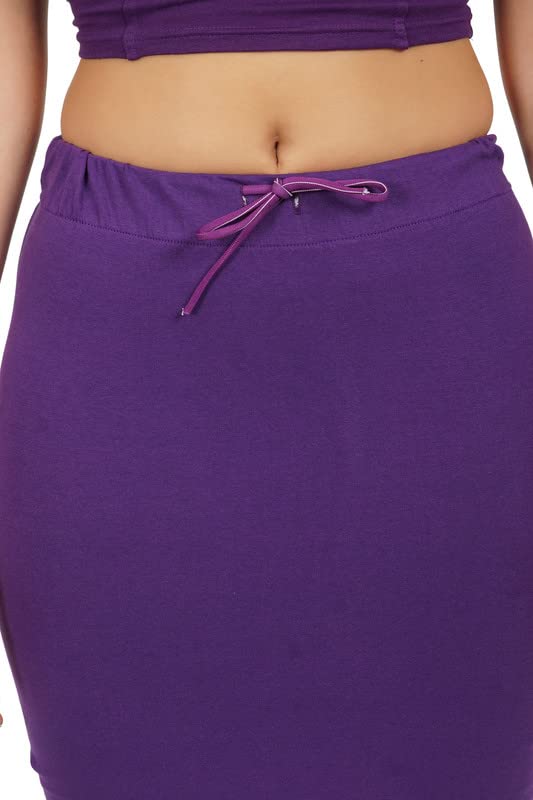 Image of Lycra Blend Cotton Saree Shapewear Petticoat for Women and Girls, Skirts Shapewear Dress for Saree