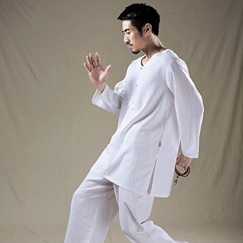 Ksua Mens Tai Chi Uniform Chinese Kung Fu Clothing Cotton Tai Chi Suit For Martial Arts Kungfu Taichi Zen Meditation #TOP2