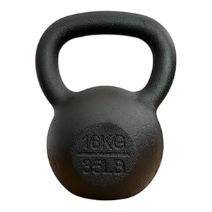 Chase Fitness Cast Iron Kettlebell for Strength and Cardio Home Gym Training 6kg – 24kg (16KG)
