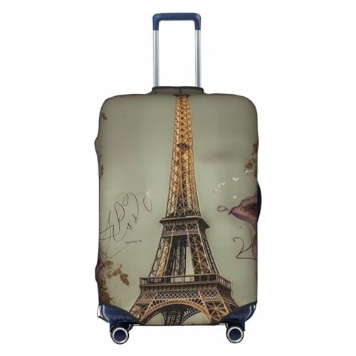 Eiffel Tower Luggage Cover Elastic Washable Suitcase Cover Anti-Scratch Suitcase Protector Spandex Luggage Protector Travel Baggage Covers for 18-32 inch Luggage