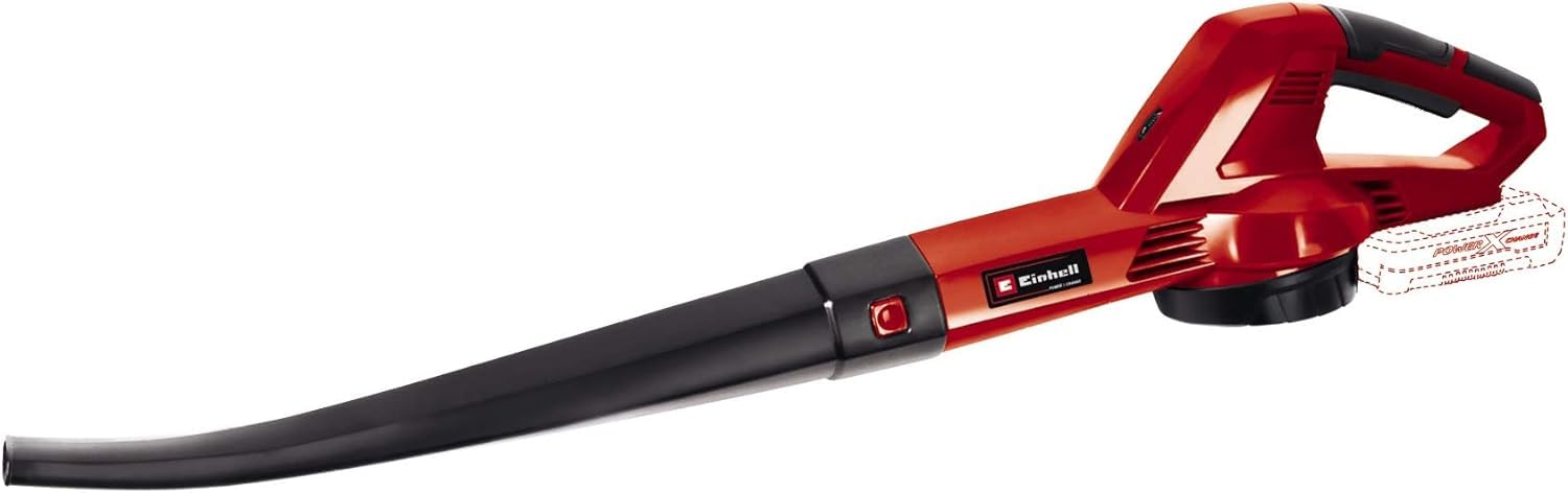 Einhell GE-CL 18 Li e Solo, Soffiatore Senza Batteria e Caricabatteria, Nero/Rosso + Power-X-Change Starter Kit, Caricabatteria e Batteria da 4000 mAh Li-Ion, Nero, Rosso