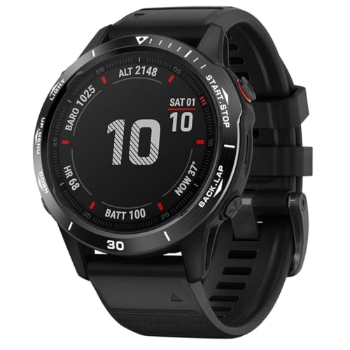 Anillo protector de acero para reloj 6X con bisel deportivo negro de lujo 4