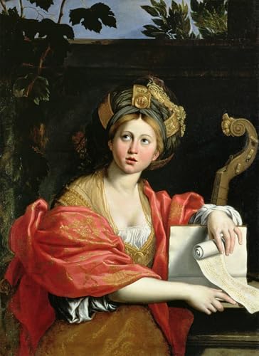 Affiches et gravures la Sibylle de Cumes par Domenichino pour décoration de salon moderne 60x90