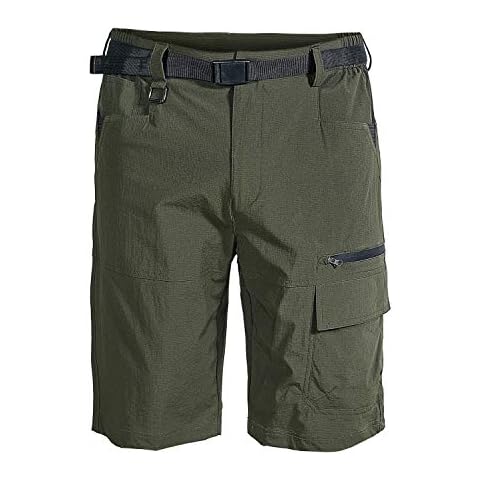 Mr.Stream Men's Bermuda Beach Jogging Quick Drying Outdoor Casual Multi Pocket Stretch Cargo Shorts 3201 L Green Cover