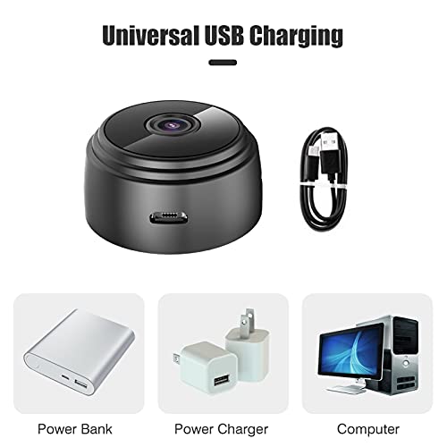 Moniss 1080P WiFi Mini câmera filmadora filmadora 150 ° Grande angular IR Detecção de movimento 128