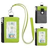 PRODUCT INCLUDE:2*Zippered Pockets+1*ID Window+1*External Pocket+1*Key Ring+1*Lanyard.You can use the 14.6 inch lanyard to hang the wallet around your neck to avoid losing it and use the key ring to hold your keys.The Transparent ID window can help y...
