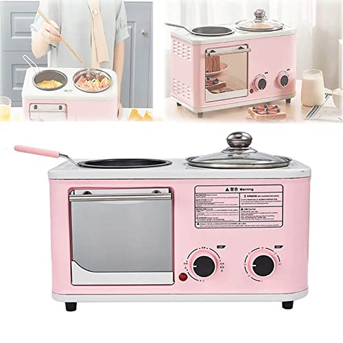 Macchina for la Colazione Macchina for la Colazione Piccola Quattro in Uno Tostapane Macchina for Sandwich for Toast Padella Mini Forno Macchina for Il caffè for la casa Due Colori Disponibili Rosa