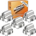 Upgraded Metal WB03X29300 for GE Stove Knobs Replacements,Stainless Steel Finish,Compatible with JGP3030SL1SS JGP3030SL2SS JGP3036SL1SS Surface Burner Control Knobs, Replaces AP6301265 4585904 KIP5T06
