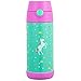 Snug Kids Flask - Stainless Steel Insulated Water Bottle with Straw for Children/Toddlers (Girls/Boys) - Unicorn, 350ml
