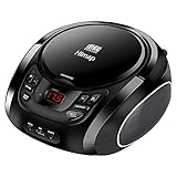 CD Player, Portable Boombox with FM Radio, Bluetooth Speaker with CD Player MP3 Music Playback and...