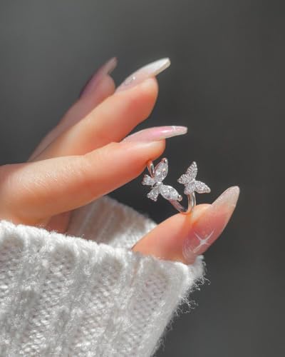 Image of Zarkan Silver 925 Hallmark Butterfly Rings