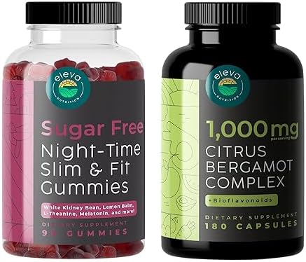 Eleva Nutrition Sugar-Free Night-time Slimming Gummies and Citrus Bergamot Complex + Bioflavonoids Bundle Eleva Nutrition Sugar-Free Night-time Slimming Gummies and Citrus Bergamot Complex + Bioflavonoids Bundle