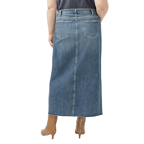 Silver Jeans Co. Women's Plus Size Front-Slit Maxi Jean Skirt3