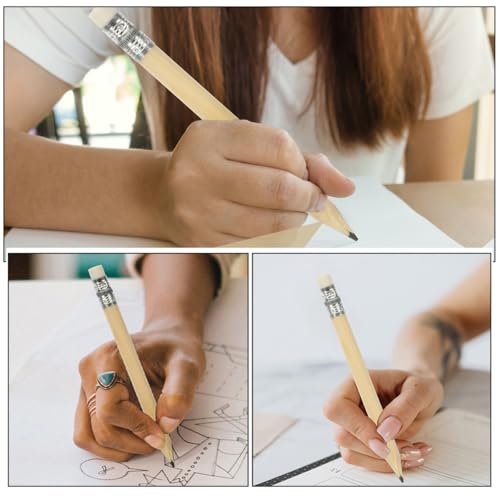 Crayons courts pré-taillés avec gomme pour ne plus perdre de temps - 3