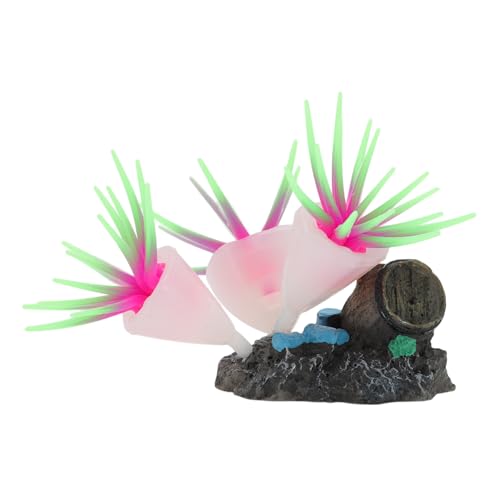 CAPASTEC Fluorescent Aquarium Coral, Vibrant Glowing Effect, Fish Tank Decorations, Artificial Accessories, Green