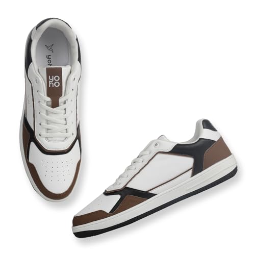 Image of YOHO Colored PU Fashion Sneaker for Men | Comfortable Shoes | Cushioned Insole | Quick-wear Elastic Laces | Lightweight | Dynamic Feet Support | Fashionable | Stylish | Modern