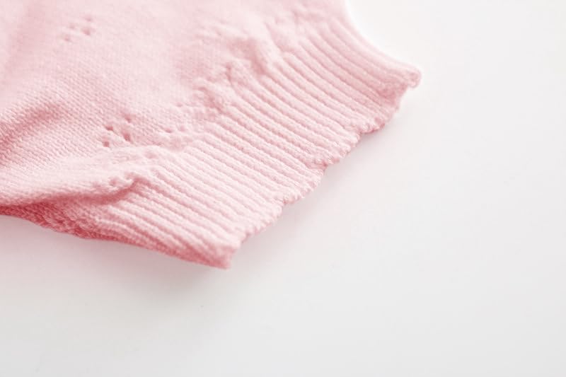 ASHER FASHION Girls Bolero Cardigan Short Sleeve Kids Cute Retro Knitted Hollow Shrug Sweaters Dress Cover Up Crop Tops4