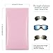 MoKo Squeeze Top Glasses Pouch (2 Pack), Portable Leather Soft Sunglasses Case Anti-Scratch Eyeglasses Bag Goggles Sleeve with Cleaning Cloth for Women Men, Pink + Mint Green