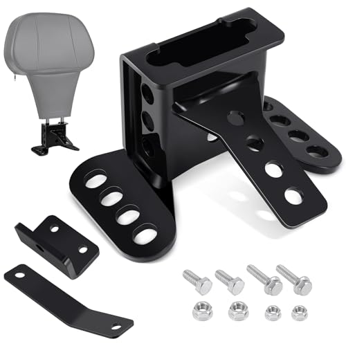 Benlari Driver Backrest Bracket, Adjustable Rider Driver Backrest Mounting Hardware Kit Fit for Harley Davidson Touring Street Glide Road Glide Electra Glide Road King CVO 1988-2024, Black