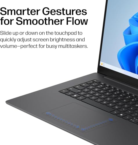 Image of HP Omnibook 3 17 inch Laptop, AMD Ryzen 3 30 (Beats Ryzen 5 7520U), Backlit Keyboard, 17.3 inch FHD IPS LED Display, 8GB DDR5 RAM, 256GB SSD, Built-in 1080p Webcam, Lightweight Design, Windows 11 Home